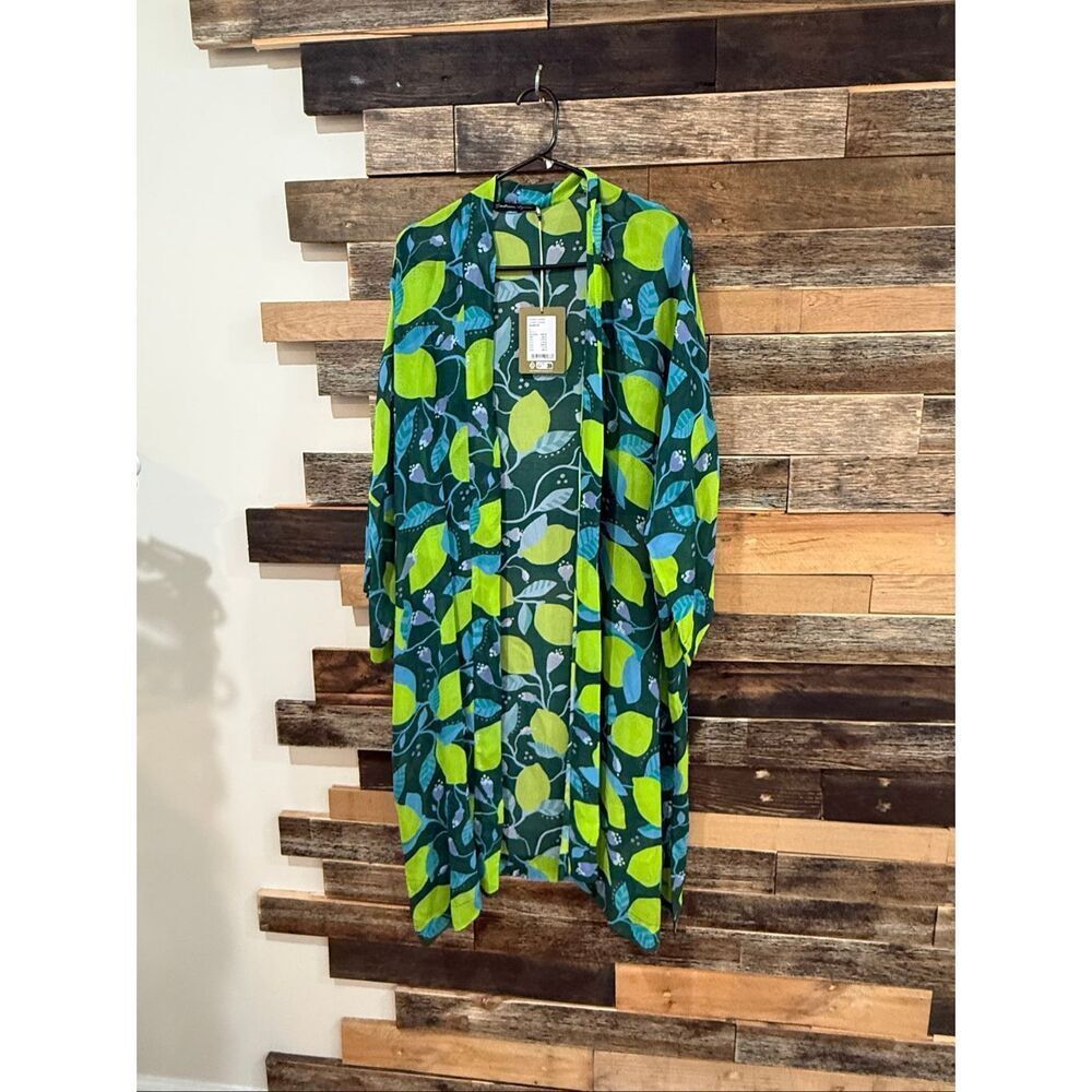 Gudrun Sjoden nwt little defect lemon kimono cover up sz L